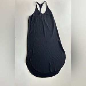 Aritzia Black Racerback High-Low Layered Hem Dress